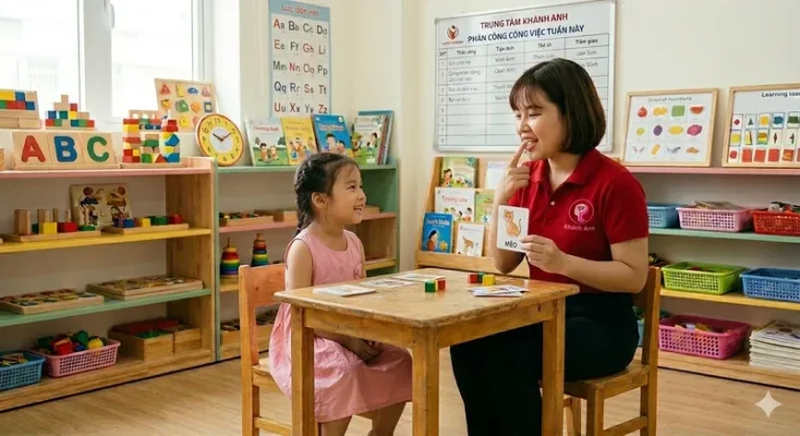 chương trình can thiệp rối loạn ngôn ngữ tại trung tâm Khánh Anh